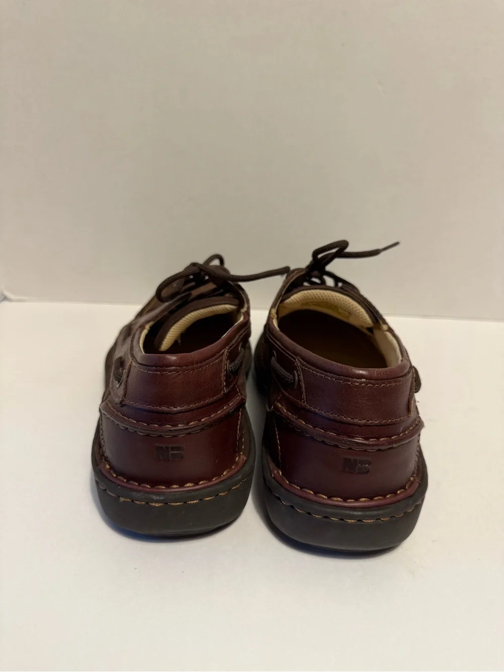 Nunn Bush brown leather lace up boat shoe men’s 9